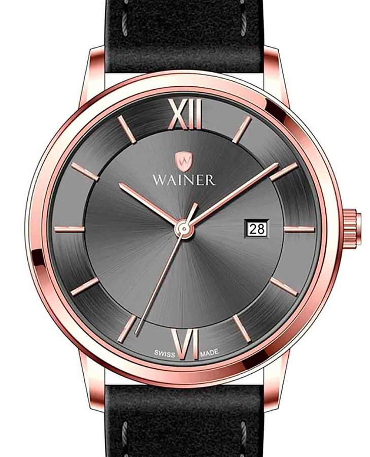 Часы Wainer Classic WA.11190-A — кварцевые, металл сталь