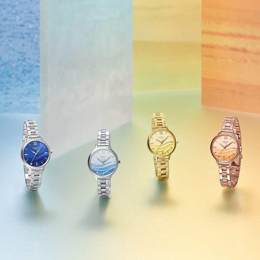 Часы Casio Sheen SHE-4550D-2B — нержавеющая сталь, женские