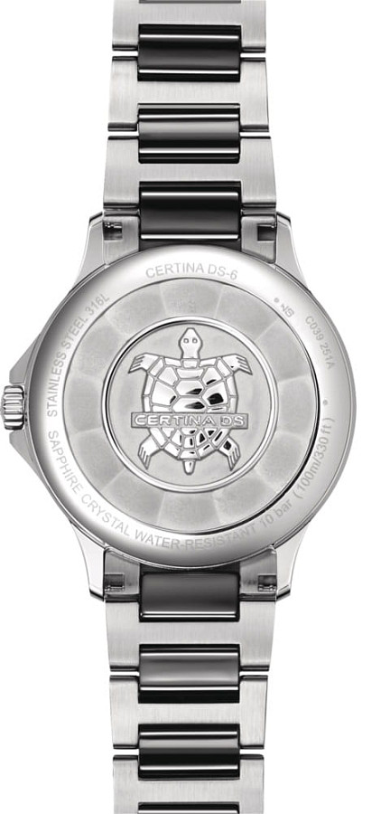 Часы Certina DS-6 Lady C039.251.11.057.00 — женские, нержавеющая сталь 316l