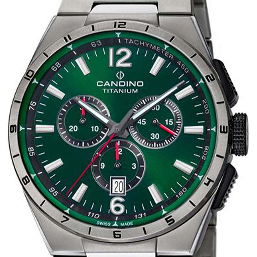 Часы Candino Titanium Chrono C4603/K — мужские, титановый
