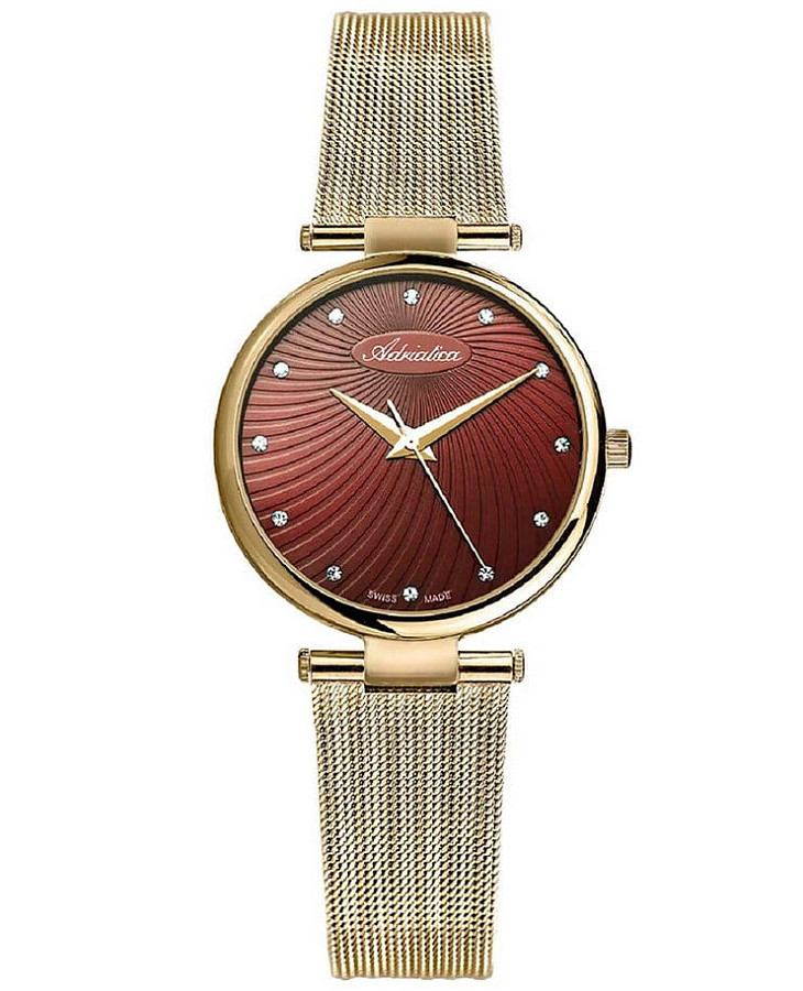 Часы Adriatica A3689.114GQ — женские, коричневый