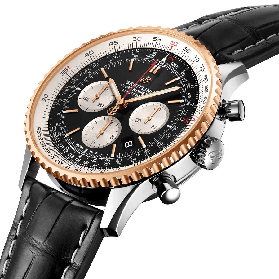 Часы Breitling Navitimer B01 Chronograph 46 UB0127211B1P2 — механические, металл золото