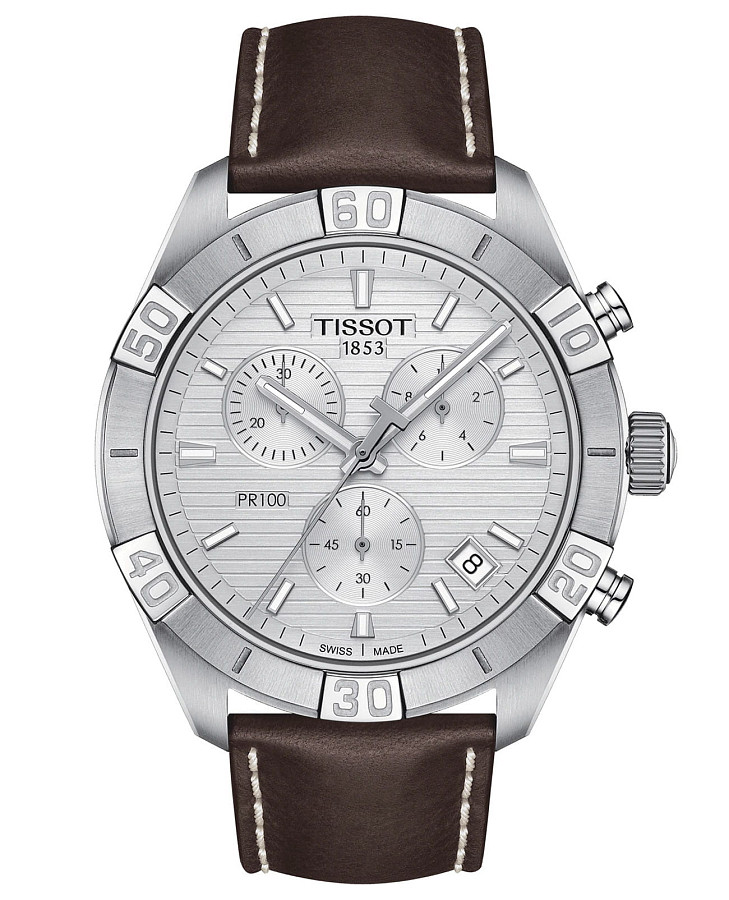 Часы Tissot PR 100 Sport Gent Chronograph T101.617.16.031.00 — мужские, серебристый