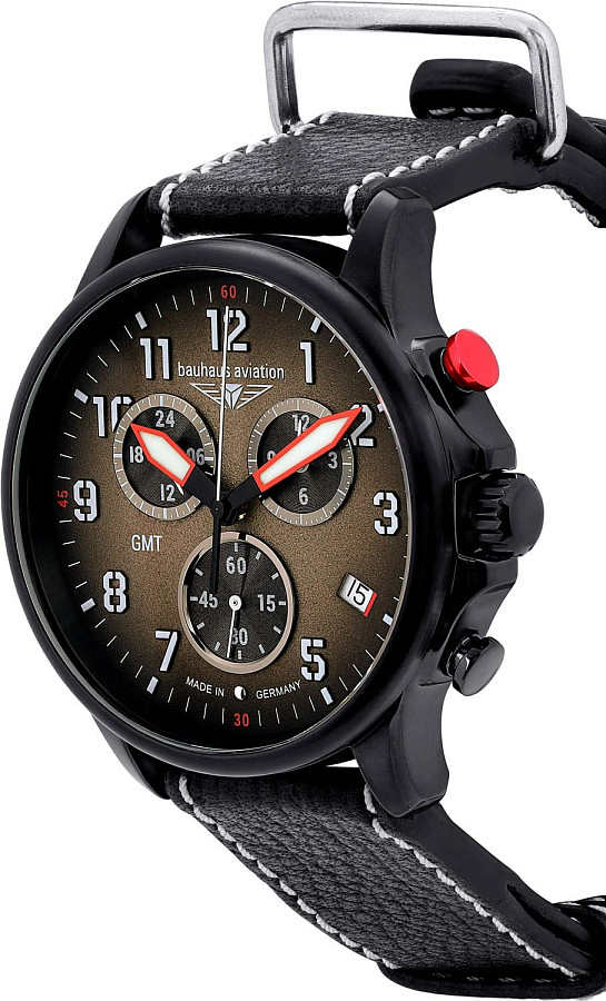 Часы Bauhaus Aviation 28861 — кварцевые, металл сталь