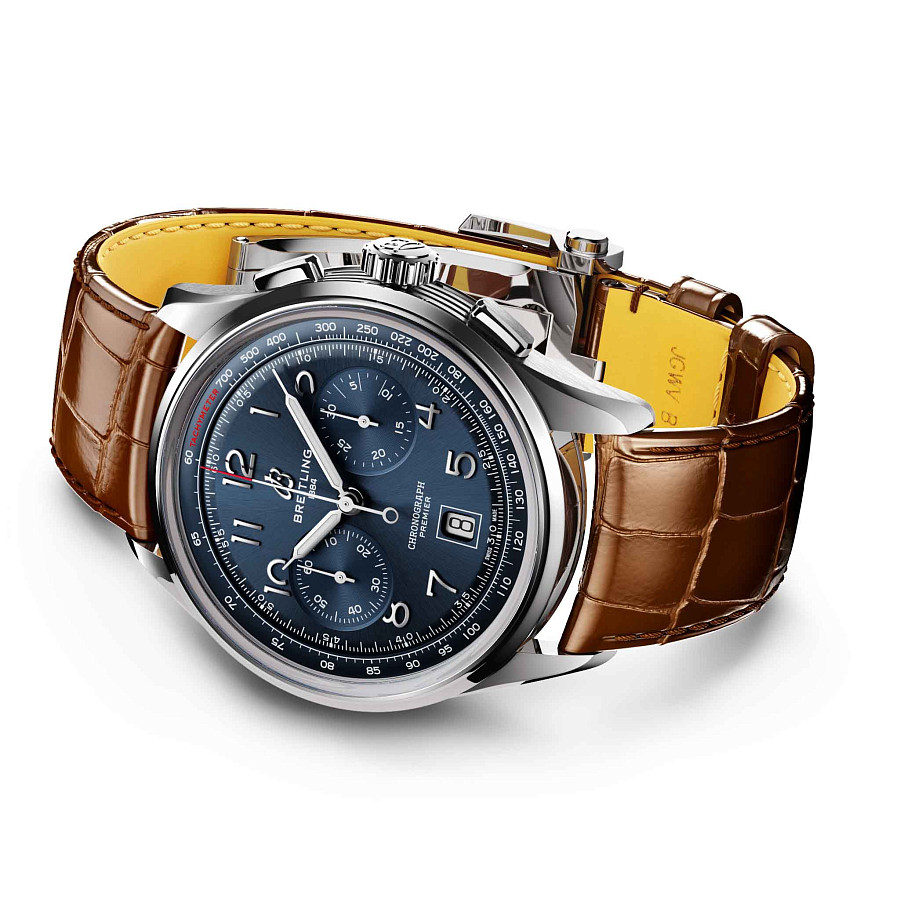 Часы Breitling Premier B01 Chronograph 42 AB0145171C1P1 — кожаный, мужские