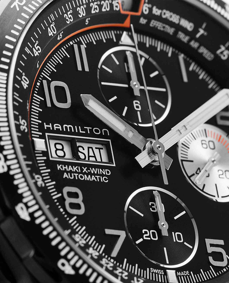 Часы Hamilton Khaki Aviation X-Wind Auto Chrono H77736733 — сталь, Швейцария