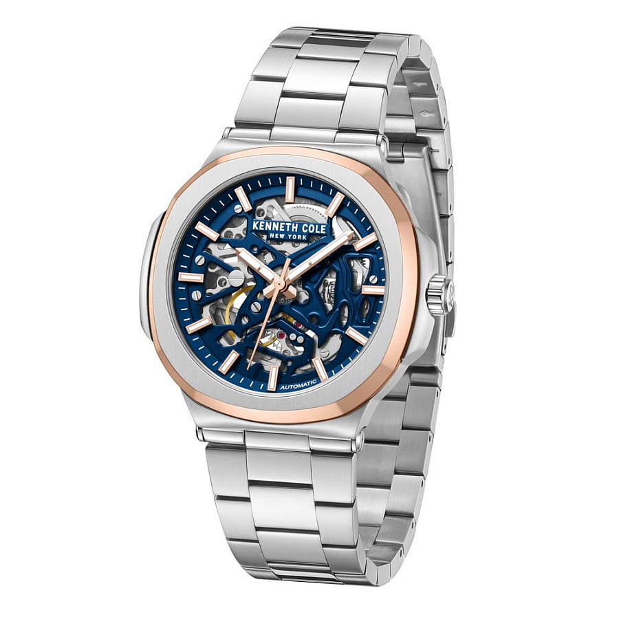 Часы Kenneth Cole Automatic KCWGY0046201 — синий, металл сталь