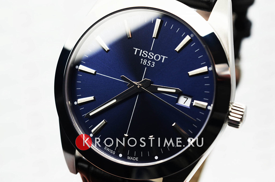 Часы Tissot Gentleman T127.410.16.041.01 — синий, сталь металл