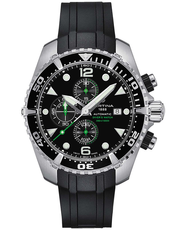 Часы Certina DS Action Diver Chronograph Automatic C032.427.17.051.00 — мужские, черный