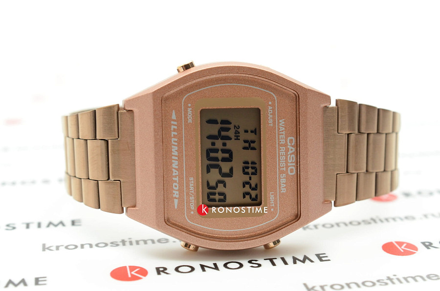 Часы Casio Vintage B640WC-5ADF (B640WC-5A) — мужские, сталь с ip покрытием