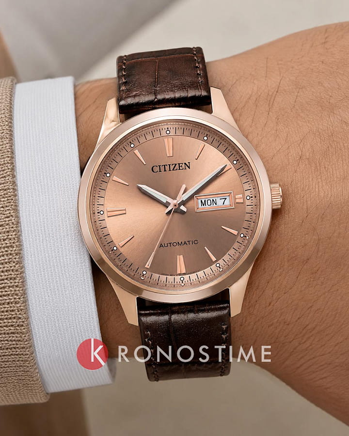 Часы Citizen Automatic NY4062-04X — кожаный, мужские