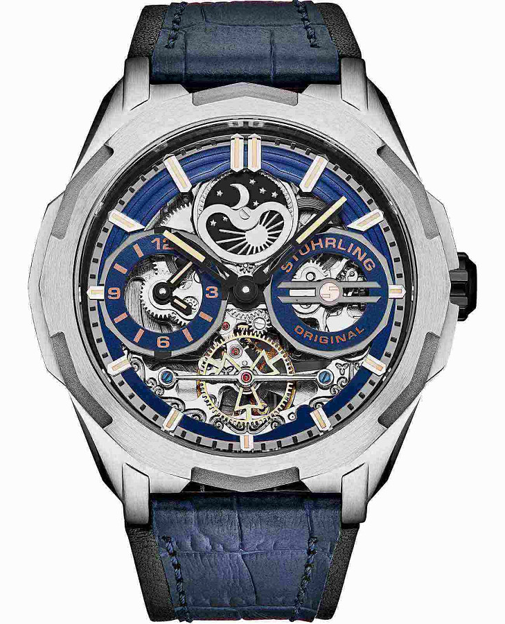 Часы Stuhrling Navigator 1012.03 — мужские, синий