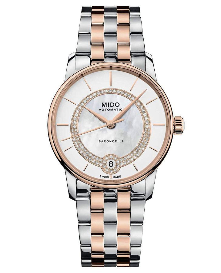Часы Mido Baroncelli Lady Necklace M037.807.22.031.00 — женские, перламутровый