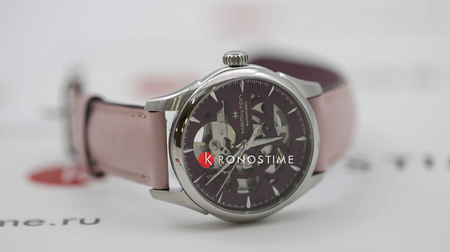 Часы Hamilton Jazzmaster Skeleton Lady Auto H32265801 — женские, бежевый