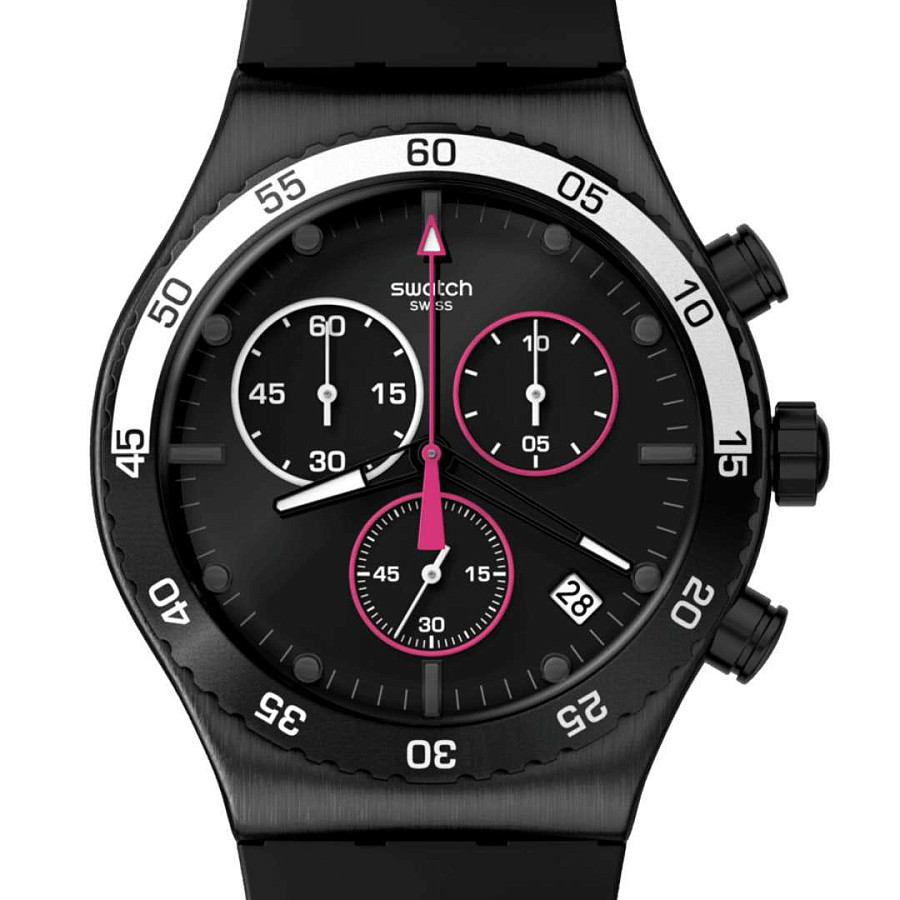 Часы Swatch I New Chrono YVB413 — кварцевые, металл сталь