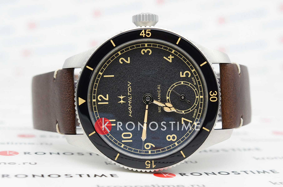 Часы Hamilton Khaki Aviation Pilot Pioneer H76719530 — механические, сталь металл