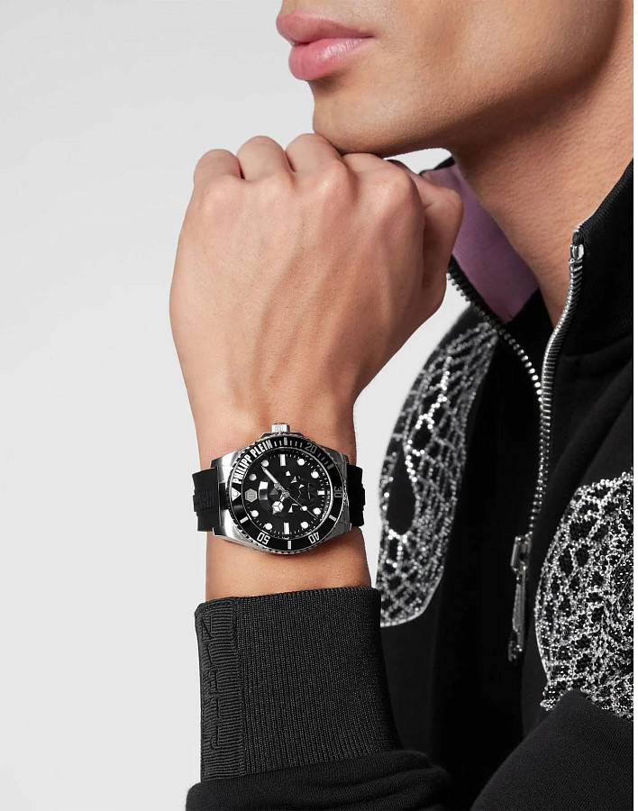 Часы Philipp Plein The Skull PWOAA0122 — кварцевые, металл сталь