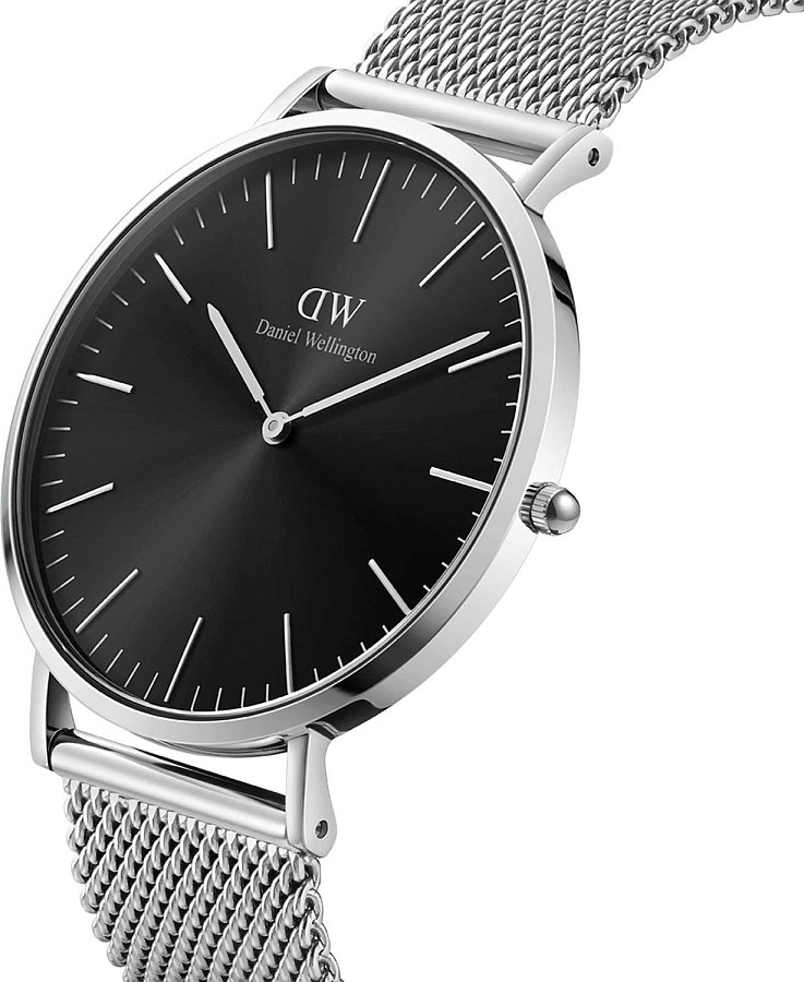 Часы Daniel Wellington Classic Mesh Onyx DW00100629 — мужские, нержавеющая сталь