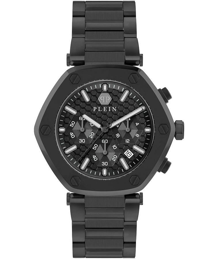 Часы Philipp Plein The Hexagon Chrono PWZBA0623 — мужские, черный