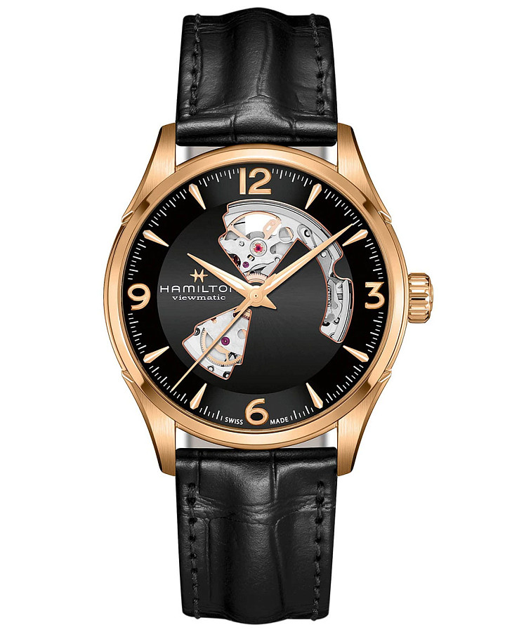 Часы Hamilton Jazzmaster Open Heart Auto H32735731 — мужские, черный