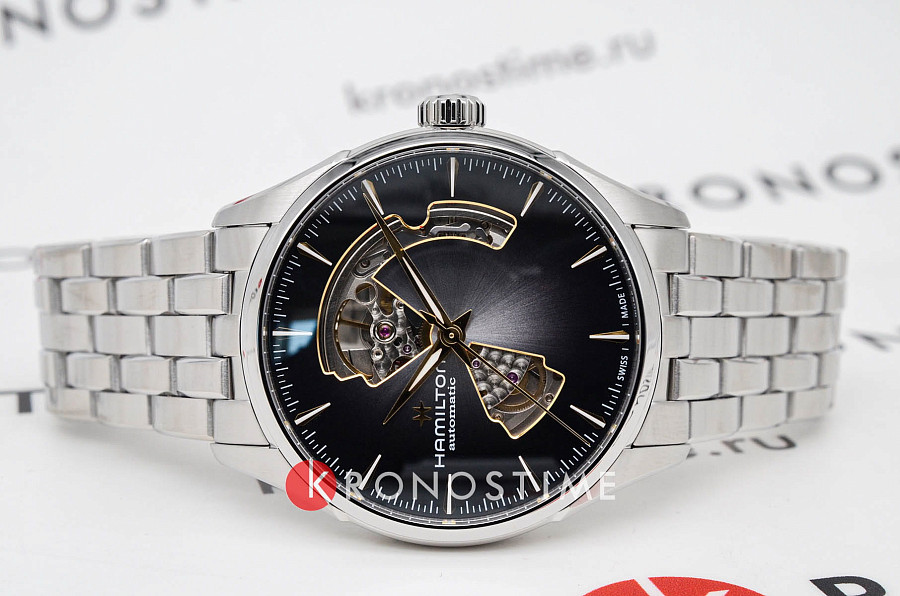 Часы Hamilton Jazzmaster Open Heart Auto H32705180 — механические, металл сталь