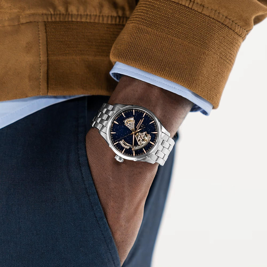 Часы Hamilton Jazzmaster Open Heart Auto H32705140 — зеленый, сталь