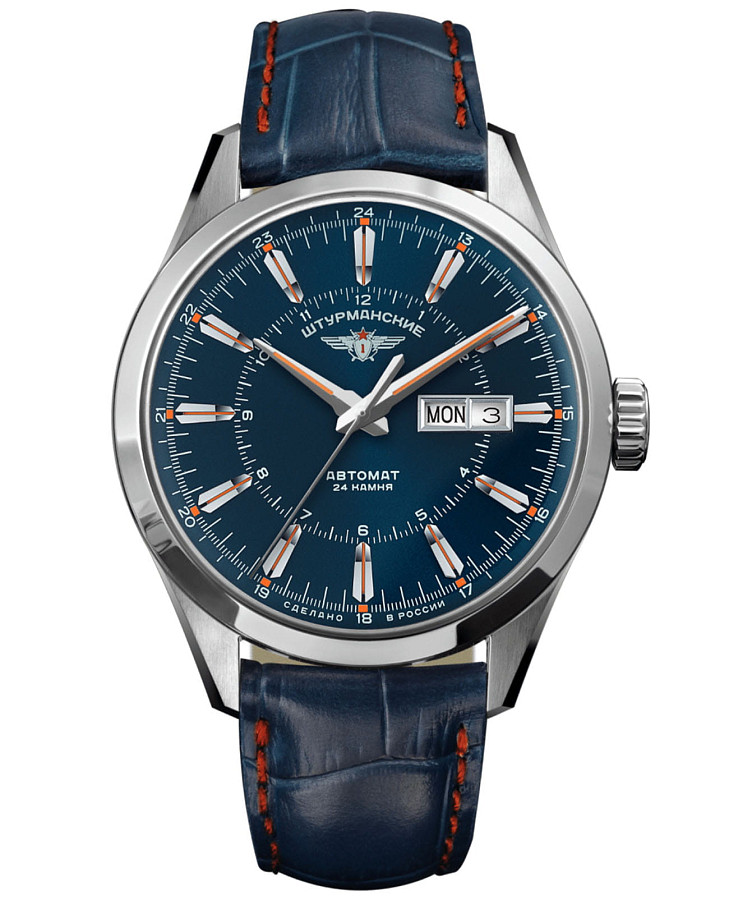 Часы Штурманские Открытый Космос Day-Date Автомат NH36/1891771 — мужские, синий