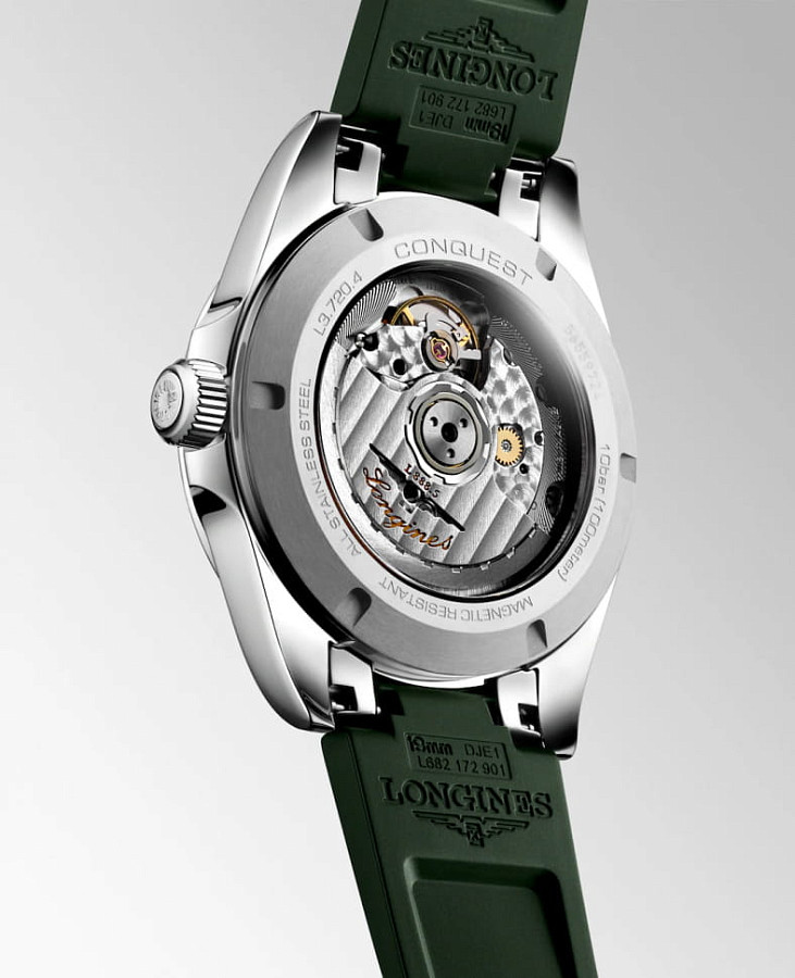 Часы Longines Conquest L3.720.4.02.9 — механические, металл сталь