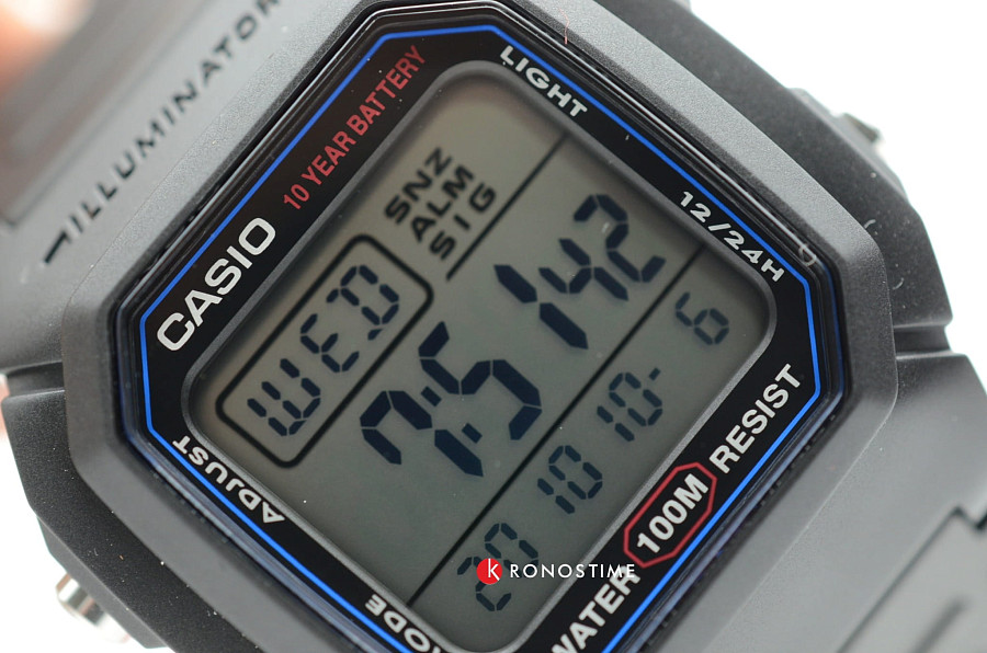 Часы Casio Collection W-800H-1AVDF (W-800H-1A) — мужские, пластик