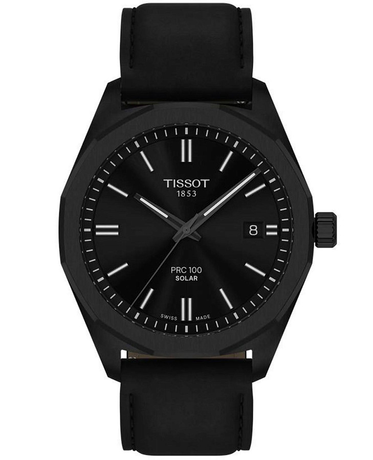 Часы Tissot PRC 100 Solar Quartz 39mm T151.422.36.051.00 — мужские, черный