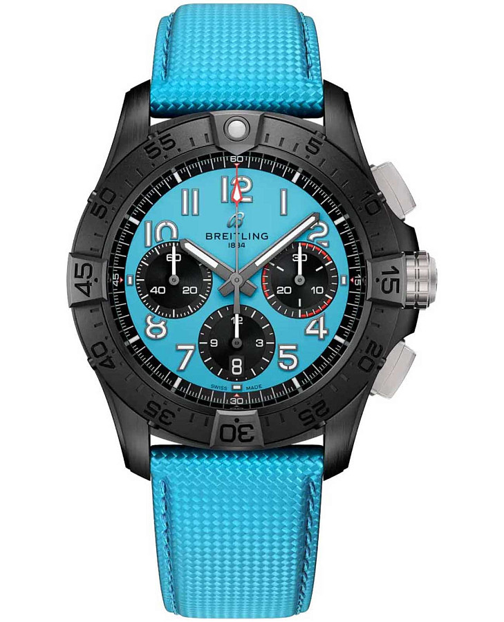 Часы Breitling Avenger B01 Chronograph 42 mm SB0146101L1X1 — мужские, бирюзовый