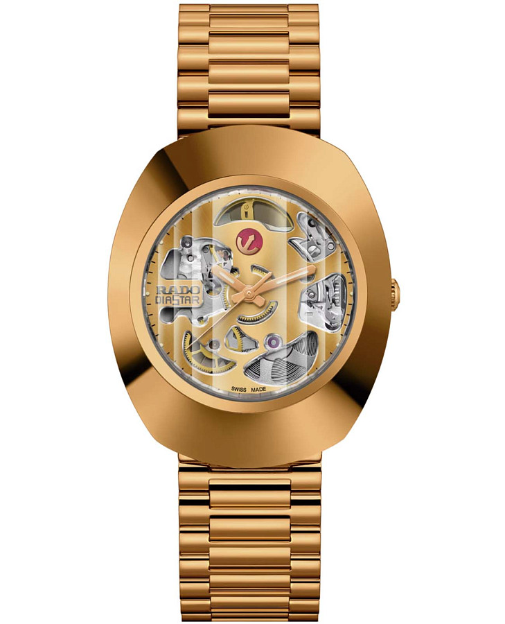 Часы Rado DiaStar Original Skeleton R12065403 — мужские, золотой