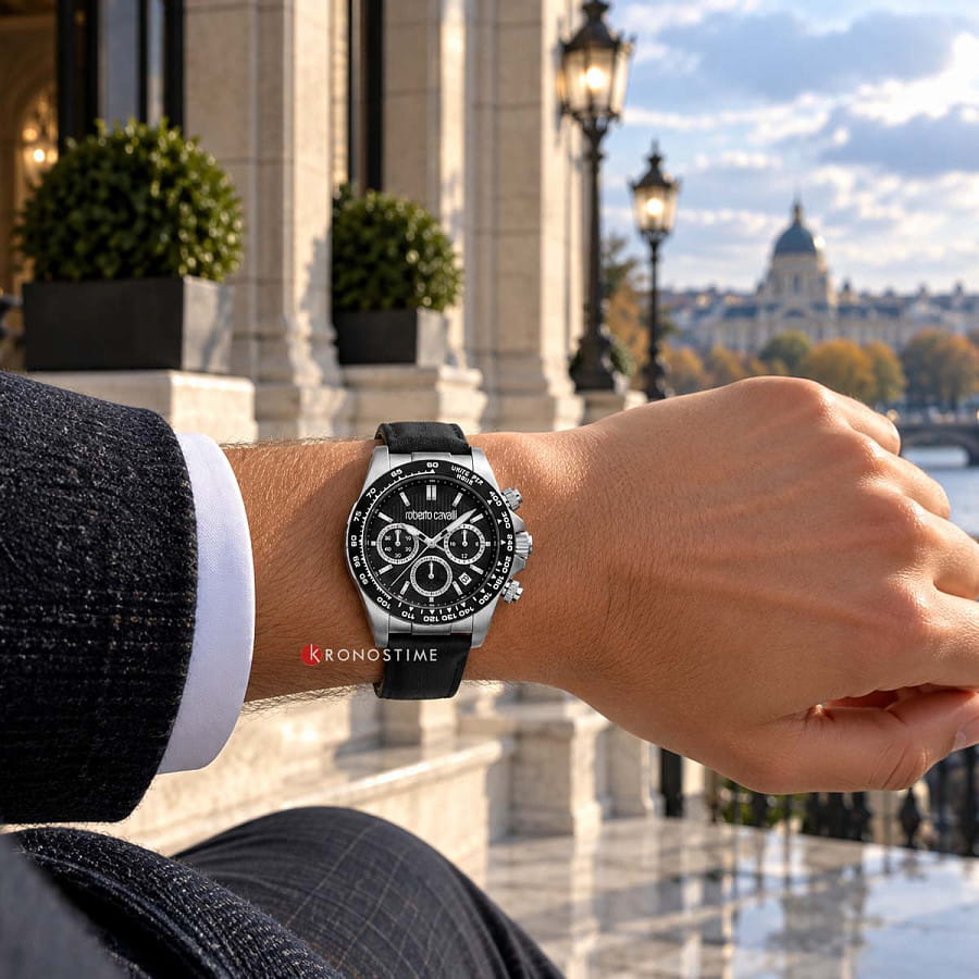 Часы Roberto Cavalli Fiero RC5G135L0025 — кожаный, мужские