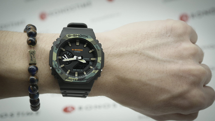 Часы Casio G-Shock GA-2100SU-1A — мужские, пластик