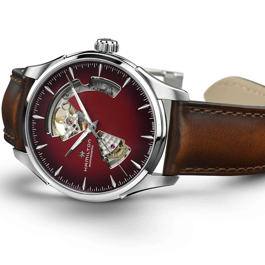 Часы Hamilton Jazzmaster Open Heart Auto H32675570 — кожаный, мужские