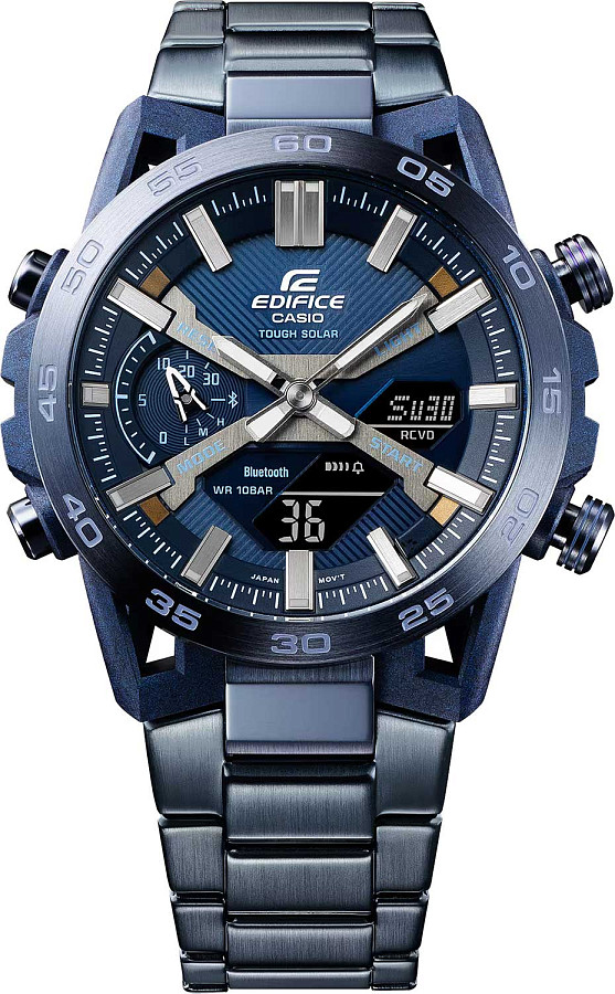 Часы Casio Edifice ECB-2000CB-2A — металл карбон, Япония
