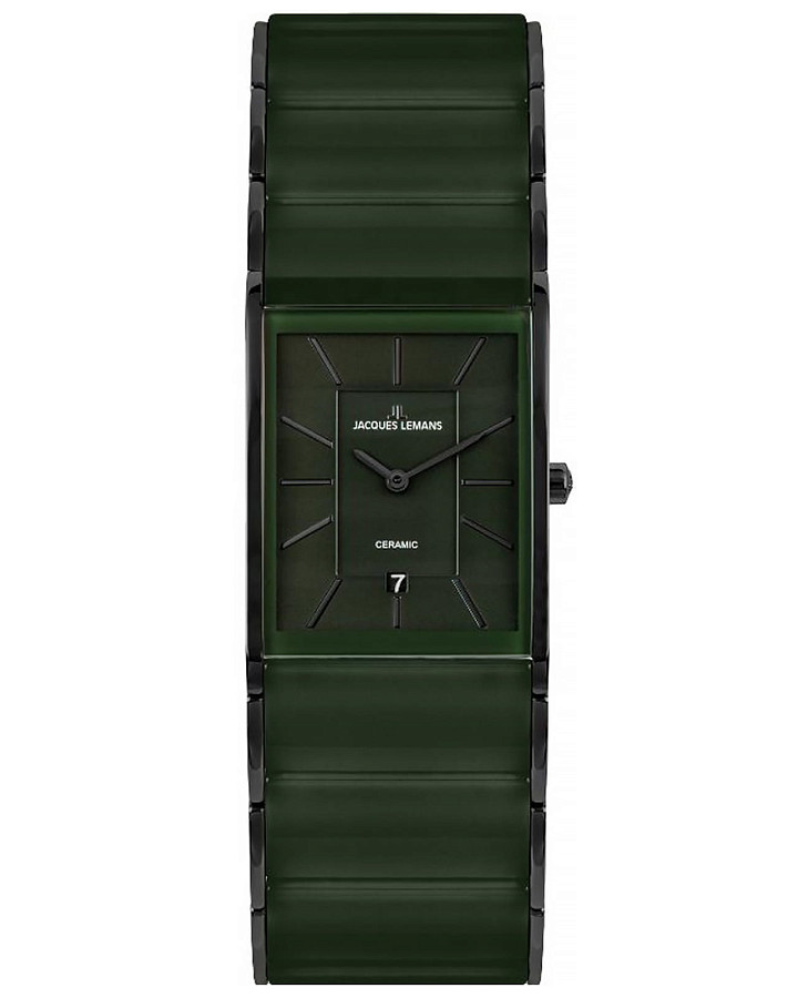 Часы Jacques Lemans High Tech Ceramic 1-1939i — мужские, зеленый