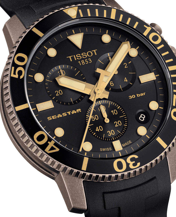 Часы Tissot Seastar 1000 Chronograph T120.417.37.051.01 — кварцевые, сталь металл