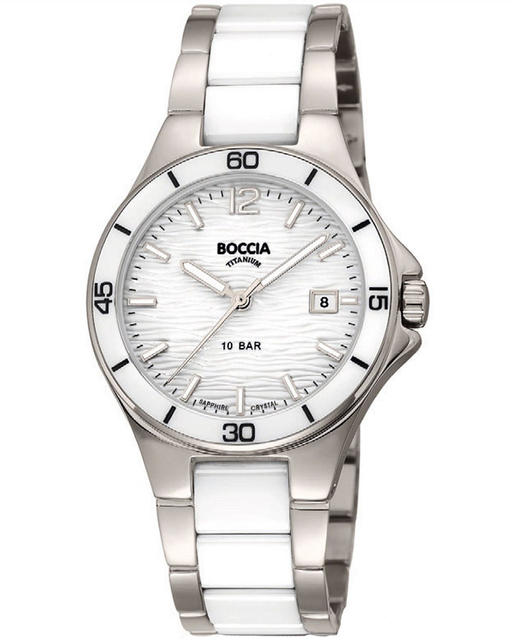 Часы Boccia Titanium Ceramic 3384-01 — женские, белый