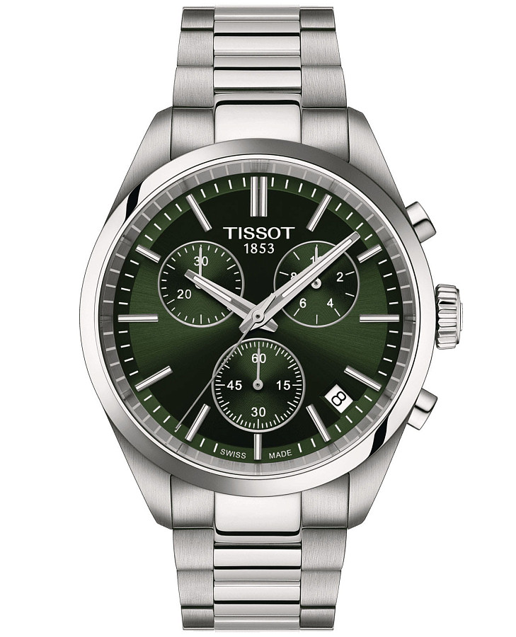 Часы Tissot PR 100 Chronograph T150.417.11.091.00 — мужские, зеленый