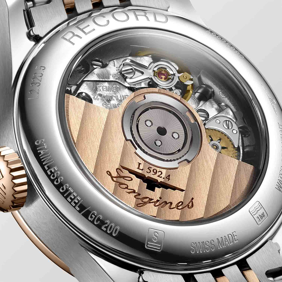 Часы Longines Record Collection L2.320.5.87.7 — женские, нержавеющая сталь + золото 18к