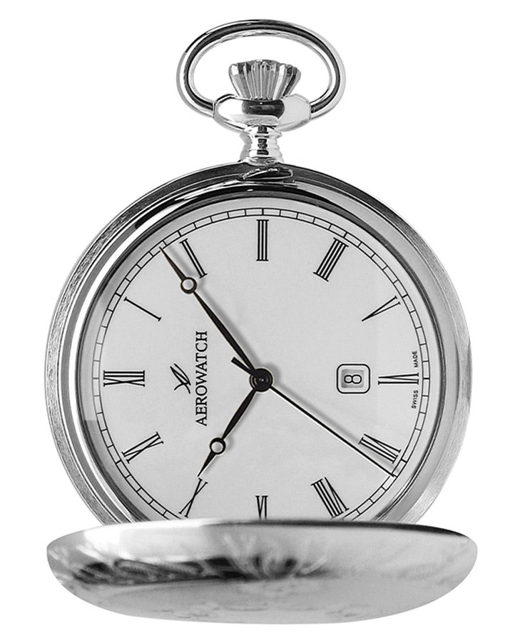 Часы Aerowatch Pocket Savonnettes 42796 PD02 — мужские, белый