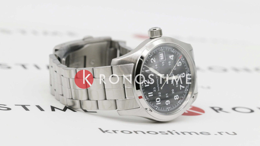 Часы Hamilton Khaki Field Auto H70455133 — черный, сталь