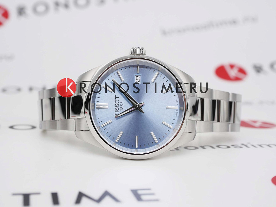 Часы Tissot PR 100 T150.210.11.351.00 — голубой, металл сталь