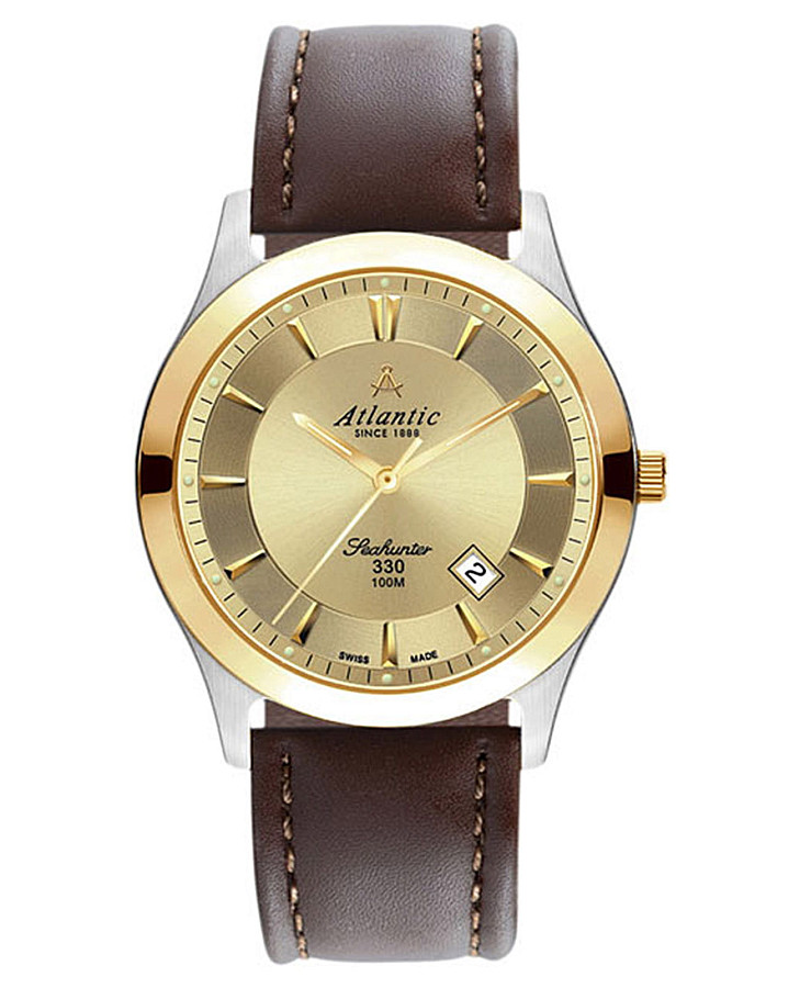 Часы Atlantic Seahunter 71360.43.31G — мужские, золотистый