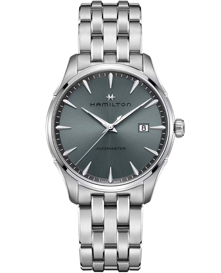 Часы Hamilton Jazzmaster Gent Quartz H32451142 — мужские, серый