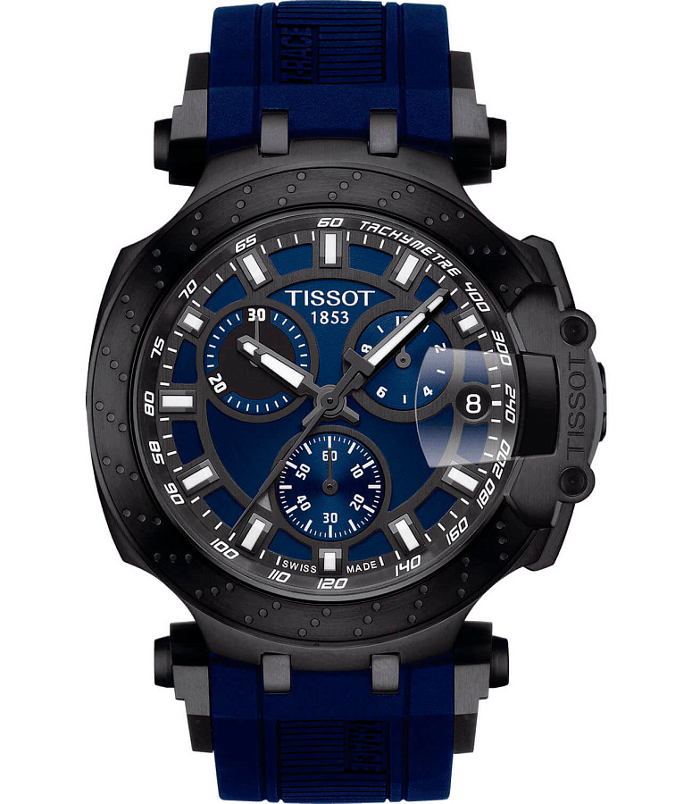 Часы Tissot T-Race Chronograph T115.417.37.041.00 — мужские, синий