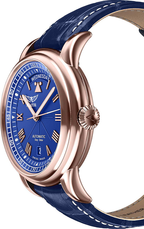 Часы Aviator Douglas Day-Date V.3.35.2.277.4 — сталь металл, Швейцария