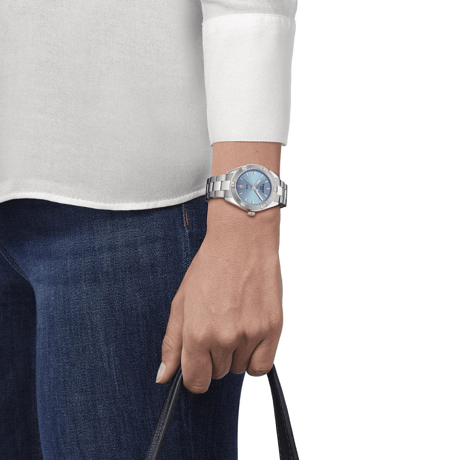Часы Tissot PR 100 Lady Sport Chic T101.910.11.351.00 — кварцевые, сталь металл