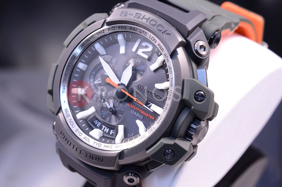 Часы Casio G-Shock GPW-2000-3A — мужские, пластик